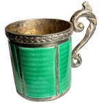 Russia Tsar Silver (84) enamel mug