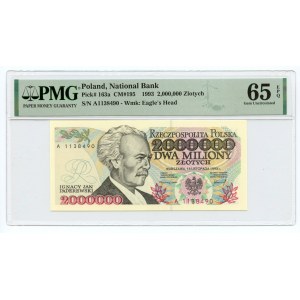 2 000 000 złotych 1993 - seria A - PMG 65 EPQ