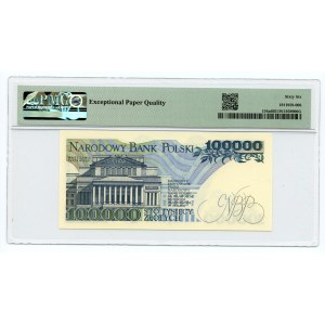 100.000 złotych 1990 - seria AS 0000700 - PMG 66 EPQ