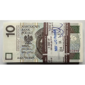 PACZKA 100 sztuk -10 złotych 2012 - seria AA