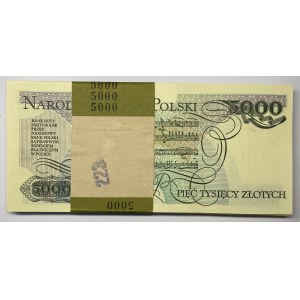 Paczka bankowa 5.000 złotych 1988 - CS - 93 sztuki - RZADKA