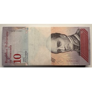 Venezuela, 10 Bolivares 2018 - Packung mit 100 Stück.