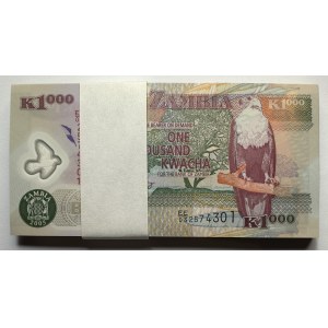 Zambia, 1000 kwacha polimer 2005 - Paczka 100 szt.