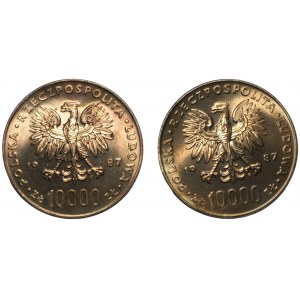 10 000 złotych 1987 - Jan Paweł II - 2 sztuk