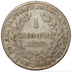 Kingdom of Poland, 1 Polish zloty Warsaw 1832 KG