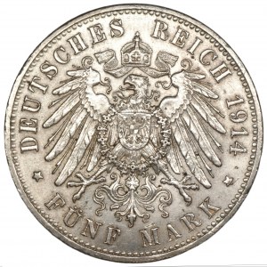 Deutschland, Preußen, 5 Mark 1914 A, Berlin