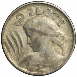 2 Gold 1924 - Rückseite, Philadelphia Frau und Ohren