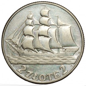 2 Gold 1936 - Segelschiff
