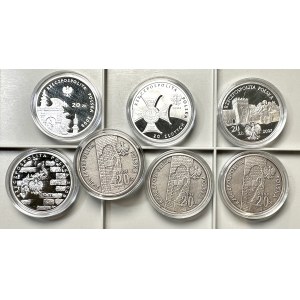 20 złotych (2004-2008) 7 sztuk monet