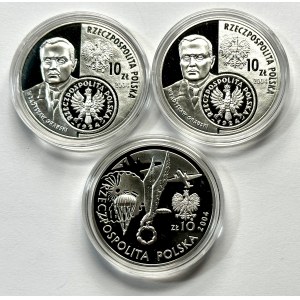 10 złotych 2004 - 3 sztuki monet