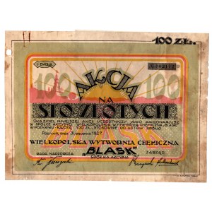 BLASK Wielkopolska Wytwórnia Chemiczna Poznań 31.12.1927