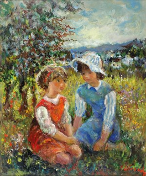 Katarzyna LIBROWICZ (1912-1991), Dziewczynki na łące