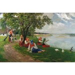 Emil LINDEMAN (1864-1945), Nad rzeką, 1910