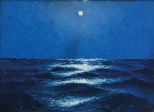Soter JAXA MAŁACHOWSKI (1867-1952), Bałtyk w nocy