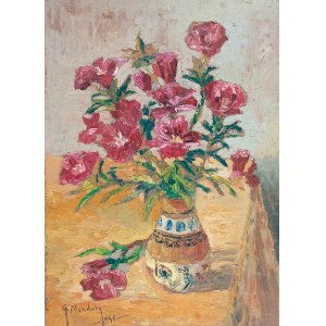 Grzegorz MENDOLY (1898-1966), Kwiaty w wazonie [Goździki], 1946