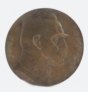 Jan Florian RASZKA (1871-1945), Medalion z portretem Marszałka Józefa Piłsudskiego