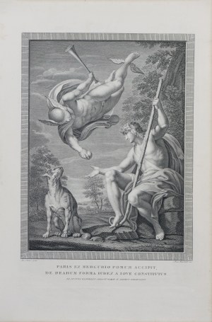 Annibale Carraci, Domenico Marchetti, Parys otrzymuje jabłko od Merkurego, Włochy, przełom XVIII/XIX w.