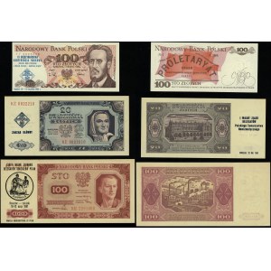 Polen, Satz: 3 x Original-Banknoten mit Gedenkdrucken