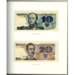 Polska, zestaw banknotów obiegowych PRL - banknoty polskie, 1975-1996