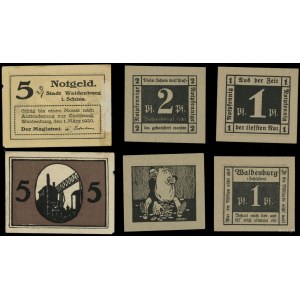 Silesia, set: 1, 2 and 5 fenigs, 1920