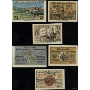 Silesia, set: 25 fenigs and 2 x 75 fenigs, October 1921