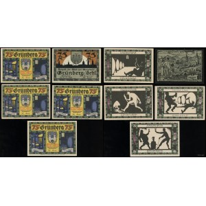 Sliezsko, sada: 5 x 75 fenigov, platná do 31.12.1921 (x4) a 30.06.1922 (x