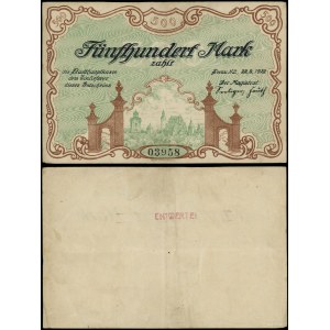 Brandenburg, 500 marks, 22.09.1922