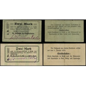 Wielkopolska, zestaw: 2 x 2 marki, 8.08.1914 i 1.01.1915