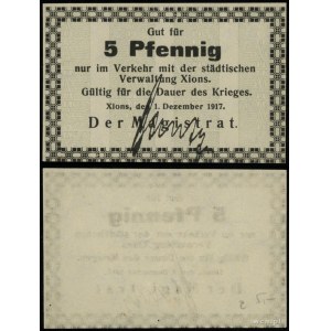 Wielkopolska, 5 fenigów, 1.12.1917