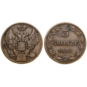 Polsko, 3 grosze, 1835 MW, Varšava