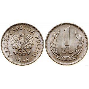 Polska, 1 złoty, 1949, Kremnica