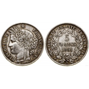 Frankreich, 5 Francs, 1851 A, Paris