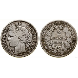 Francja, 2 franki, 1871 K, Bordeaux