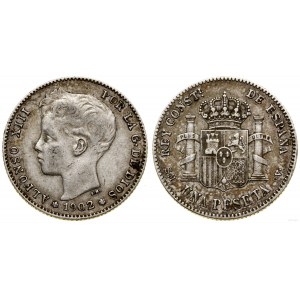 Spain, 1 peseta, 1902, Madrid