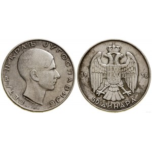 Juhoslávia, 50 dinárov, 1938