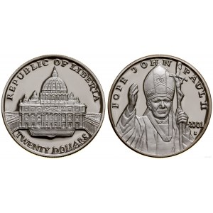 Liberia, 20 dolarów, 2001 S, San Francisco