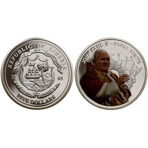 Liberia, $5, 2005