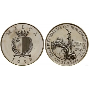 Malta, 5 lira, 1990