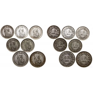 Switzerland, set of 7 coins