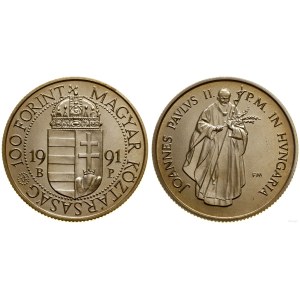 Węgry, 100 forintów, 1991 BP, Budapeszt