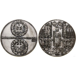 Poľsko, medaila z kráľovskej série PTAiN - Władysław Jagiełło, 1977, Varšava