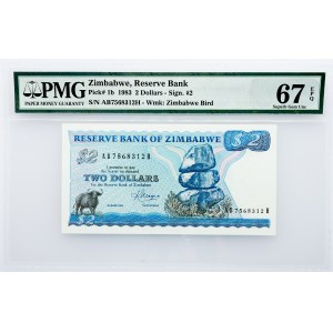 Zimbabwe, 2 Dollars 1983, PMG - Superb Gem Unc 67 EPQ