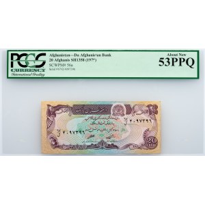 Afghanistan, 20 Afghanis 1979, PCGS - About New 53PPQ