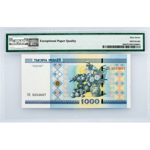 Belarus, 1000 Rublei 2000, PMG - Superb Gem Unc 67 EPQ