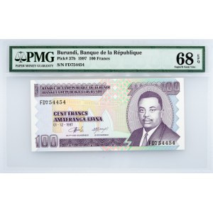 Burundi, 100 Francs 1997, PMG - Superb Gem Unc 68 EPQ