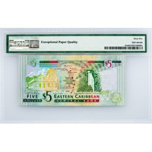 East Caribbean States, 5 Dollars 2008, PMG - Gem Uncirculated 65 EPQ
