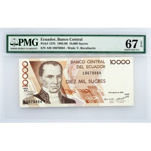 Ecuador, 10,000 Sucres 1995-1996, PMG - Superb Gem Unc 67 EPQ