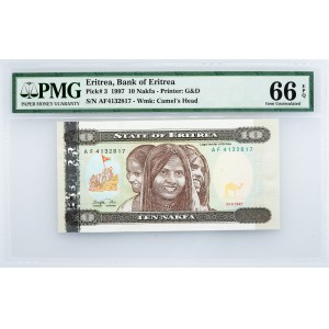 Eritrea, 10 Nakfa 1997, PMG - Gem Uncirculated 66 EPQ