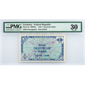Germany, 1 Deutsche Mark 1948, PMG - Very Fine 30