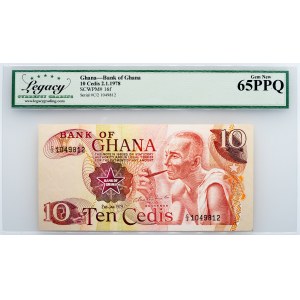 Ghana, 10 Cedis 28492, Legacy - Gem New 65PPQ